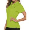 imageTBMPOY Womens Golf Polo Short Sleeve Shirts Lightweight Moisture Wicking Collared T Shirt Quick Dry 4ButtonB13green