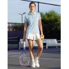 imageTBMPOY Womens Golf Polo Short Sleeve Shirts Lightweight Moisture Wicking Collared T Shirt Quick Dry 4ButtonC13blue Fog