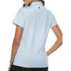 imageTBMPOY Womens Golf Polo Short Sleeve Shirts Lightweight Moisture Wicking Collared T Shirt Quick Dry 4ButtonC13blue Fog
