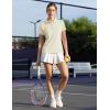 imageTBMPOY Womens Golf Polo Short Sleeve Shirts Lightweight Moisture Wicking Collared T Shirt Quick Dry 4ButtonC14eggnog