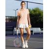 imageTBMPOY Womens Golf Polo Short Sleeve Shirts Lightweight Moisture Wicking Collared T Shirt Quick Dry 4ButtonC17peachy Keen