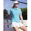 imageTBMPOY Womens Golf Polo Short Sleeve Shirts Lightweight Moisture Wicking Collared T Shirt Quick Dry 4ButtonD18water Blue