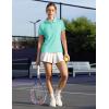 imageTBMPOY Womens Golf Polo Short Sleeve Shirts Lightweight Moisture Wicking Collared T Shirt Quick Dry 4ButtonD19grey Blue
