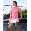 imageTBMPOY Womens Golf Polo Short Sleeve Shirts Lightweight Moisture Wicking Collared T Shirt Quick Dry 4ButtonD20sachet Pink