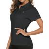 imageTBMPOY Womens Golf Polo Short Sleeve Shirts Lightweight Moisture Wicking Collared T Shirt Quick Dry 4ButtonD21update Grey