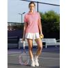 imageTBMPOY Womens Golf Polo Short Sleeve Shirts Lightweight Moisture Wicking Collared T Shirt Quick Dry 4ButtonD23light Pink