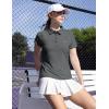 imageTBMPOY Womens Golf Polo Short Sleeve Shirts Lightweight Moisture Wicking Collared T Shirt Quick Dry 4ButtonD24medium Grey