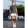 imageTBMPOY Womens Golf Polo Short Sleeve Shirts Lightweight Moisture Wicking Collared T Shirt Quick Dry 4ButtonD24medium Grey