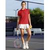 imageTBMPOY Womens Golf Polo Short Sleeve Shirts Lightweight Moisture Wicking Collared T Shirt Quick Dry 4ButtonD25erythrinus
