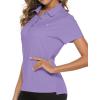 imageTBMPOY Womens Golf Polo Short Sleeve Shirts Lightweight Moisture Wicking Collared T Shirt Quick Dry 4ButtonD26taro Purple