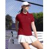 imageTBMPOY Womens Golf Polo Short Sleeve Shirts Lightweight Moisture Wicking Collared T Shirt Quick Dry 4ButtonD27wine Red