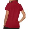 imageTBMPOY Womens Golf Polo Short Sleeve Shirts Lightweight Moisture Wicking Collared T Shirt Quick Dry 4ButtonD27wine Red