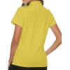 imageTBMPOY Womens Golf Polo Short Sleeve Shirts Lightweight Moisture Wicking Collared T Shirt Quick Dry 4ButtonD28lemon Yellow