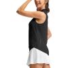 imageTBMPOY Womens Golf Shirts Sleeveless Collared Polo Tank Top UPF 50 Quick Dry Tennis VNeck Ladies SportsBlack