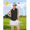 imageTBMPOY Womens Golf Shirts Sleeveless Collared Polo Tank Top UPF 50 Quick Dry Tennis VNeck Ladies SportsBlack