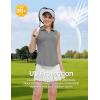 imageTBMPOY Womens Golf Shirts Sleeveless Collared Polo Tank Top UPF 50 Quick Dry Tennis VNeck Ladies SportsDark Grey