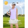imageTBMPOY Womens Golf Shirts Sleeveless Collared Polo Tank Top UPF 50 Quick Dry Tennis VNeck Ladies SportsLight Purple