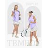 imageTBMPOY Womens Golf Shirts Sleeveless Collared Polo Tank Top UPF 50 Quick Dry Tennis VNeck Ladies SportsLight Purple