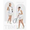 imageTBMPOY Womens Golf Shirts Sleeveless Collared Polo Tank Top UPF 50 Quick Dry Tennis VNeck Ladies SportsWhite