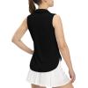 imageTBMPOY Womens Golf Sleeveless Polo Collared Tennis Tank Tops Shirts UPF 50 Sun Protection Quick Dry AthleticBlack