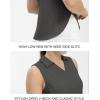 imageTBMPOY Womens Golf Sleeveless Polo Collared Tennis Tank Tops Shirts UPF 50 Sun Protection Quick Dry AthleticDeep Gray