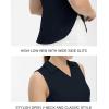 imageTBMPOY Womens Golf Sleeveless Polo Collared Tennis Tank Tops Shirts UPF 50 Sun Protection Quick Dry AthleticNavy Blue