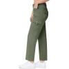 imageTBMPOY Womens Hiking Pants Quick Dry Convertible Lightweight Roll Up Cargo Pockets Travel Essentials Waterproof WorkArmy Green