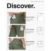 imageTBMPOY Womens Hiking Pants Quick Dry Convertible Lightweight Roll Up Cargo Pockets Travel Essentials Waterproof WorkArmy Green