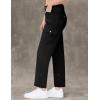 imageTBMPOY Womens Hiking Pants Quick Dry Convertible Lightweight Roll Up Cargo Pockets Travel Essentials Waterproof WorkBlack
