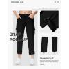 imageTBMPOY Womens Hiking Pants Quick Dry Convertible Lightweight Roll Up Cargo Pockets Travel Essentials Waterproof WorkBlack