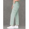 imageTBMPOY Womens Hiking Pants Quick Dry Convertible Lightweight Roll Up Cargo Pockets Travel Essentials Waterproof WorkBlue