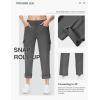 imageTBMPOY Womens Hiking Pants Quick Dry Convertible Lightweight Roll Up Cargo Pockets Travel Essentials Waterproof WorkDeep Gray