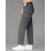 imageTBMPOY Womens Hiking Pants Quick Dry Convertible Lightweight Roll Up Cargo Pockets Travel Essentials Waterproof WorkDeep Gray