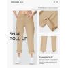 imageTBMPOY Womens Hiking Pants Quick Dry Convertible Lightweight Roll Up Cargo Pockets Travel Essentials Waterproof WorkKhaki