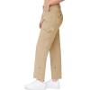 imageTBMPOY Womens Hiking Pants Quick Dry Convertible Lightweight Roll Up Cargo Pockets Travel Essentials Waterproof WorkKhaki