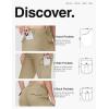 imageTBMPOY Womens Hiking Pants Quick Dry Convertible Lightweight Roll Up Cargo Pockets Travel Essentials Waterproof WorkLight Khaki