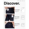imageTBMPOY Womens Hiking Pants Quick Dry Convertible Lightweight Roll Up Cargo Pockets Travel Essentials Waterproof WorkNavy Blue