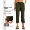 imageTBMPOY Womens Hiking Pants Water Resistant Lightweight Quick Dry Cargo Travel Fishing Work Camping Pant with 4 PocketsArmy Green