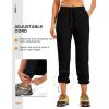 imageTBMPOY Womens Hiking Pants Water Resistant Lightweight Quick Dry Cargo Travel Fishing Work Camping Pant with 4 PocketsBlack