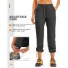 imageTBMPOY Womens Hiking Pants Water Resistant Lightweight Quick Dry Cargo Travel Fishing Work Camping Pant with 4 PocketsDark Grey