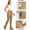 imageTBMPOY Womens Hiking Pants Water Resistant Lightweight Quick Dry Cargo Travel Fishing Work Camping Pant with 4 PocketsKhaki