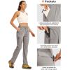 imageTBMPOY Womens Hiking Pants Water Resistant Lightweight Quick Dry Cargo Travel Fishing Work Camping Pant with 4 PocketsMedium Grey