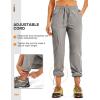 imageTBMPOY Womens Hiking Pants Water Resistant Lightweight Quick Dry Cargo Travel Fishing Work Camping Pant with 4 PocketsMedium Grey