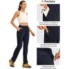 imageTBMPOY Womens Hiking Pants Water Resistant Lightweight Quick Dry Cargo Travel Fishing Work Camping Pant with 4 PocketsNavy