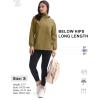 imageTBMPOY Womens Lightweight Rain Long Jackets Packable with Hooded Outdoor Hiking Waterproof Windbreaker Raincoats TravelArmy Green