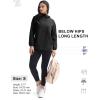 imageTBMPOY Womens Lightweight Rain Long Jackets Packable with Hooded Outdoor Hiking Waterproof Windbreaker Raincoats TravelBlack