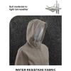 imageTBMPOY Womens Lightweight Rain Long Jackets Packable with Hooded Outdoor Hiking Waterproof Windbreaker Raincoats TravelGray