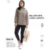 imageTBMPOY Womens Lightweight Rain Long Jackets Packable with Hooded Outdoor Hiking Waterproof Windbreaker Raincoats TravelGray