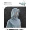 imageTBMPOY Womens Lightweight Rain Long Jackets Packable with Hooded Outdoor Hiking Waterproof Windbreaker Raincoats TravelLight Blue