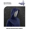 imageTBMPOY Womens Lightweight Rain Long Jackets Packable with Hooded Outdoor Hiking Waterproof Windbreaker Raincoats TravelNavy Blue